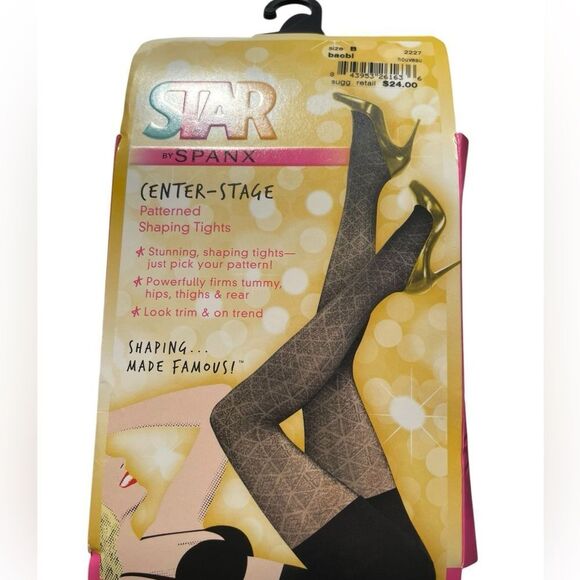 PATTERNED SHAPING TIGHTS BY STAR BY SPANX, SIZE B - Picture 1 of 3